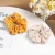Import various colors available Flamingo plain hair scrunchies wholesale custom summer scrunchies flower chiffon scrunchie from China