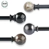 Various Style Powder Coating Steel Metal Curtain Poles Accessory Rod
