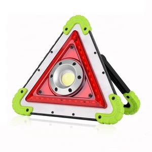 Vehicle Roadside Flashing Red Sign Warning Triangle Cob Led Work Light Emergency Car Tool
