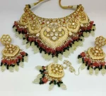 Victorian Artificial Stones Beaded antique Plated Designer Model Fashion Party Wear Gown Necklace