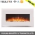 Wall mounted &amp; insert electric fireplace with flat tempered glass facial