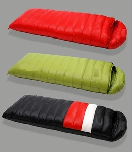 Warm &amp; Cool Weather Summer Spring Fall winter super Light weight Waterproof goose down travelling Camping sleeping bag