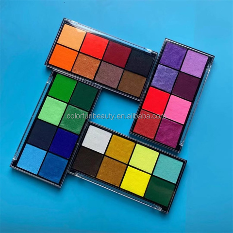 Buy Water Activated Halloween Makeup Face Paint Rainbow Split Cake ...