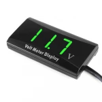 Waterproof Green LED Color Standard 12V LED Display Digital Voltmeter Panel Voltage Meter for Car Motor Motorbike