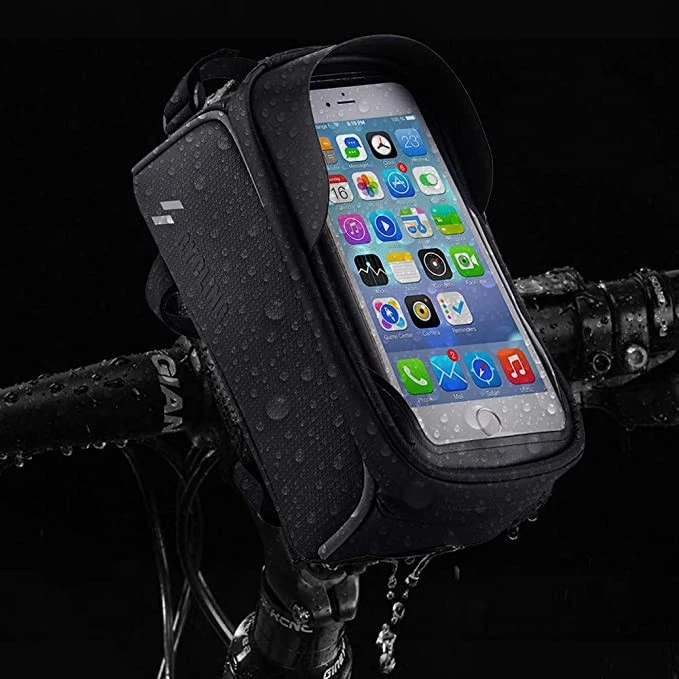 Waterproof Motorcycle Phone Mount Bag Front Tube Frame Cycling Case Bike Bicycle Handlebar Bag