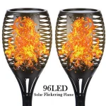 Waterproof Powered Flickering Flames Outdoor Solar Led Garden Light