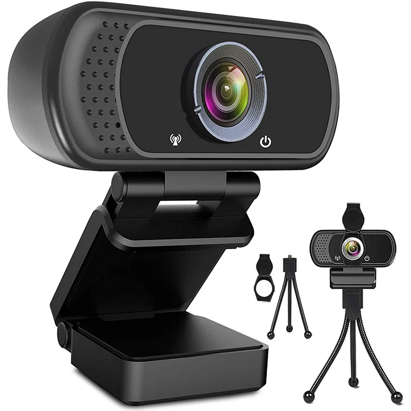 Webcam HD 1080p Web Camera, USB PC Computer Webcam with Microphone, Laptop Desktop Full HD Camera Video Webcam Pro Streaming
