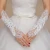 Import Wedding adorned pearls Ivory bride bridal lace gloves fingerless ivory french lace gloves free from China