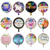 Wholesale 18 inch  happy birthday helium balloons theme party decoration background layout aluminum film balloon