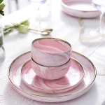 Wholesale Bone China  Ceramic  Dinner Set For Family,luxury Fine Dinnerware