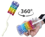 Wholesale BPA Free Bacterial Remover 360 degree rotate silicone Baby feeding bottle cleaning brush