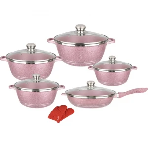 wholesale casserole homeware 12sets pots and fry pans home cookware set