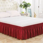 Wholesale Cheap price  polyester home hotel fitted bed skirt