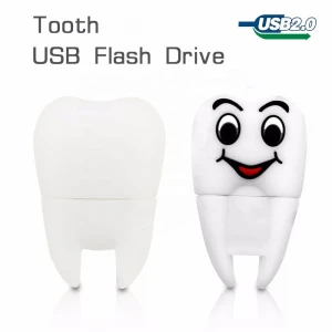 Wholesale Corporate Gifts Pvc 2.0 3.0 Tooth Shape Customized Promotional Memorias Usb 1Gb 2Gb 4Gb 8Gb 16Gb 32Gb Usb Flash Drive