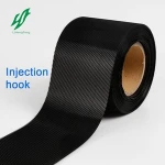 Wholesale Custom Black and White fabric injection hook and loop at one side