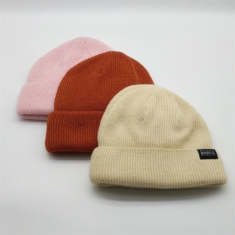 Wholesale Custom High Quality Woven Label Logo Colorful Winter Hat Fisherman Beanies,Men Women Wool Acrylic Knitted Beanie Cap