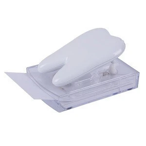 Wholesale Custom Medical Promotional Gift Tooth-shape Memo Pad Paper Clip Dispenser Office Desktop Stationery Container