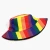 Import Wholesale Custom Printing Bucket Hat Pafu Birthday Fancy Dress Party Folding Sun Cap Fisherman Hat For Women Rainbow Panama Hat from China