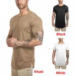 Wholesale custom spandex printing muscle dry fit running  fitness workout sport gym t-shirt t shirt men
