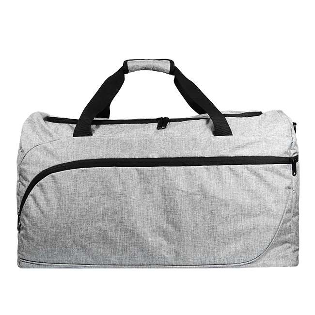 Wholesale Custom Travel Duffel Bag Gray Cationic Fabric Mesh Organizer Durable Bags With Hook