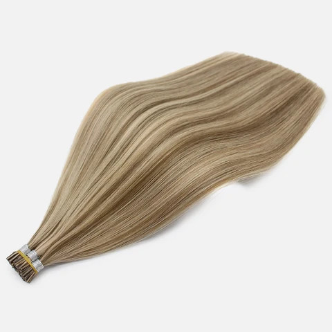 Wholesale Double Drawn Remy I tip Flat tip Keratin Tip Bond European Human Hair Keratin Hair Extensions