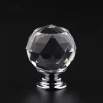 Wholesale Furniture Zinc Alloy Cabinet Crystal Acrylic Handle Door Knob