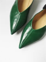 Wholesale genuine leather women pointed toe flat shoes ladies casual shoes