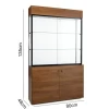 Wholesale Glass Display Cases Panoramic Tempered Glasses Display Cabinet Tower Display Cabinet Showcase With Adjustable Light