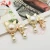 Import Wholesale good quality fashion handbag&#x27;s iron accessories  Double cat metal decorative buckle with two pearl pendant from China