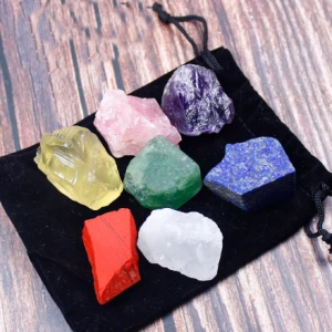 Wholesale Healing Crystal Polished Energy 7 Color Crystal Rolling stone seven chakras Stone