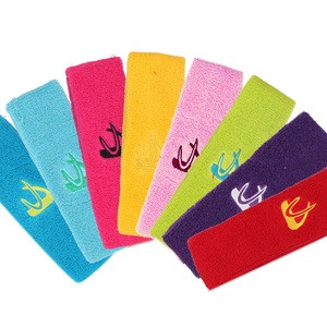 Wholesale High Quality Custom Logo Yoga Elastic Sport Polyester Fabric Sweatband Headband for Tennis