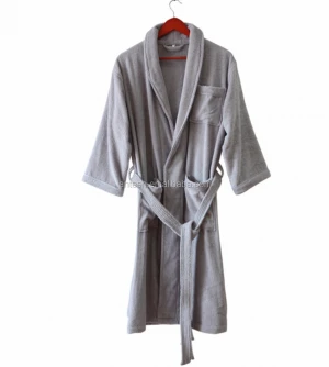 Wholesale high quality western cotton custom spa luxury hotel bath robe long bathrobe