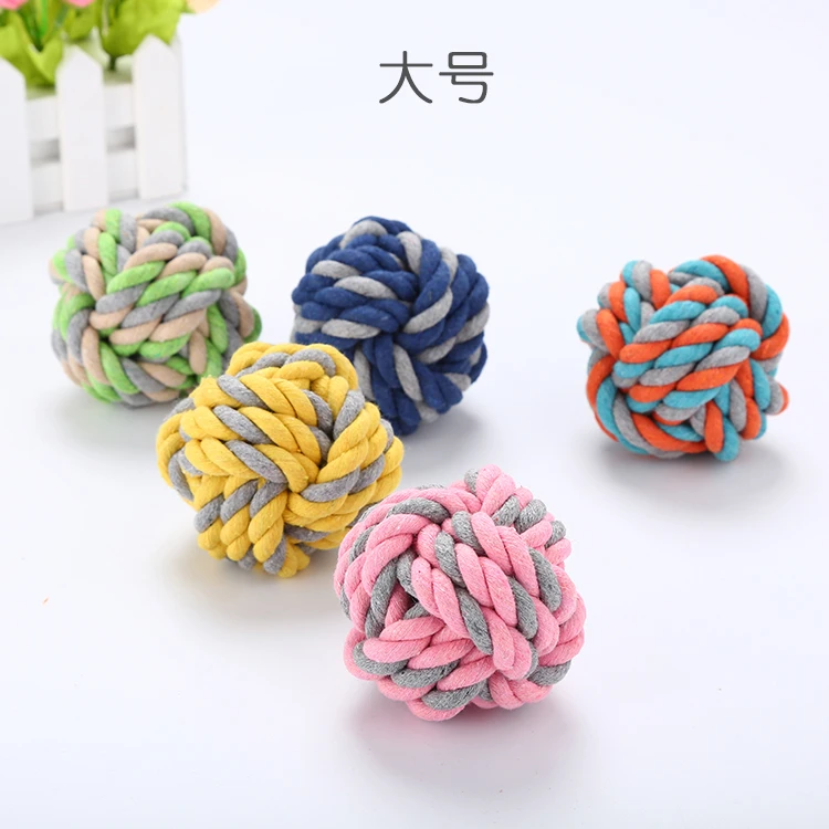 Wholesale Hot Selling Cotton Rope Ball Dog Toy Teeth Cleaning Chew rope Toys