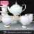 Import wholesale origin factory 15pcs Jade White Gold Painted Fine Bone China Coffee And Tea Sets ceramic tea set for gift from China