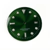wholesale watch dials fit 7S26 movements  classic black and Dark green Super  luminous index watch for part
