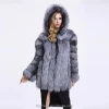 wholesale women fashion winter faux fur coat custom high quality faux fox fur coat Factory price Shenzhen Lily Cheng
