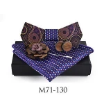 wholesale wooden bow tie gift set for men