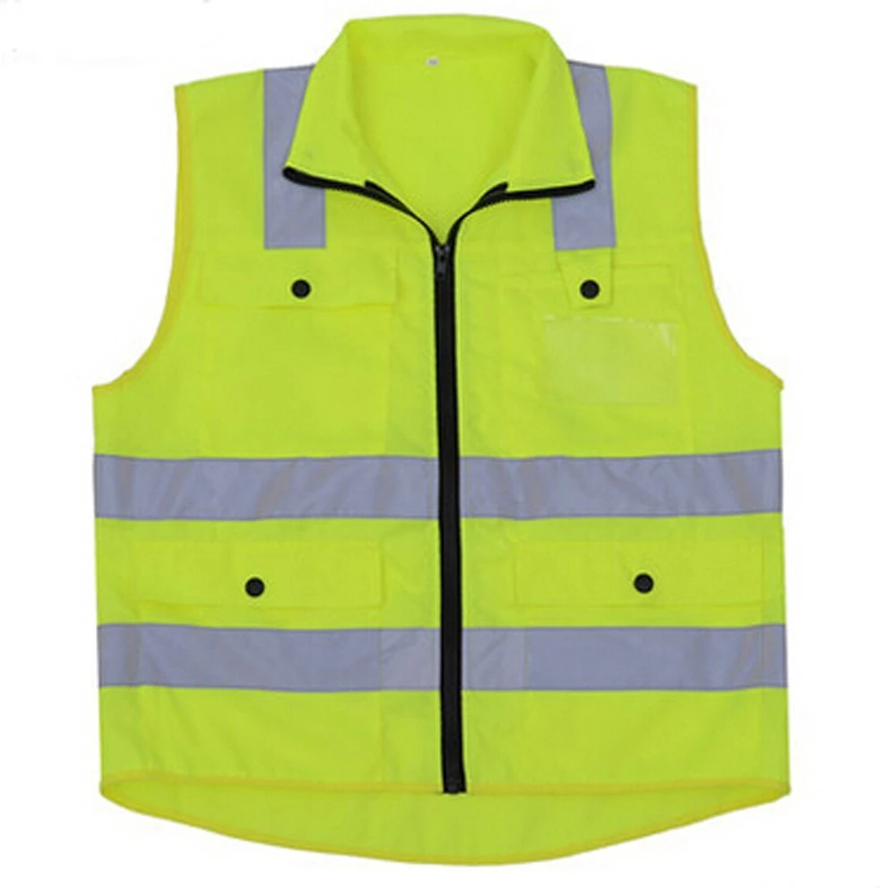 Wholesales Emergency ENISO20471 Strandard High Visibility Vest Construction Work Safety Depot Reflective Vest Safety