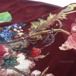 WI-A08 wholesale muslin fabric border print chiffon fabric for islamic clothing