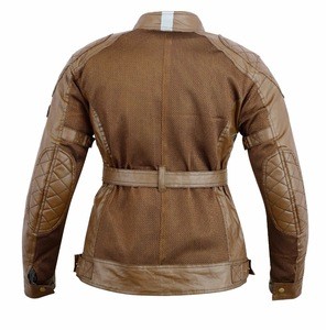 Women Brown Motorcycle &amp; Motorbike Ladies Touring Summer Vented CE Jackets New