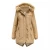 Import Women cotton-padded jacket and fleece mid-length detachable hood fur collar winter warm and fleece coat from China