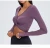 Import Women V-neck Long Sleeve Clothes Sports T-shirt Gym Training Workout Running Quick Dry Crop Top Fitness Yoga Shirts from China