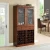 Import Wooden Antique Mini Bar Furniture Living Room Dining Room 2 Glass Doors Side Wine Display Cabinet from China