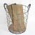 Import Wooden Bottom Antique vintage Industrial Metal Wire Storage Basket With Handle from China