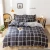 Import Woven Plain Dyer Plaid 100% Cotton Satin Bed Quilt Cover Set With Sheet from China