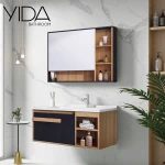 YIDA Small Plywood Wall-mounted Bathroom Vanity Cabinet Basin Bathroom+Vanities for Hotel and Nursing Home