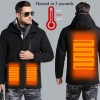 YIZHIQIU latest design outdoor fashion  warm hoodie winter windbreaker thermal usb heated jackets for men