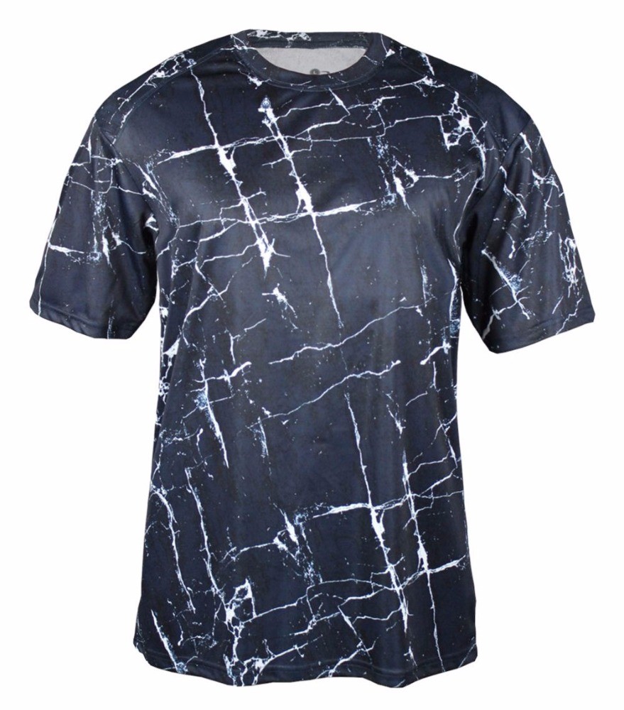 Youth marble sublimation baseball t shirt available fabric rayon polyester cotton bamboo modal