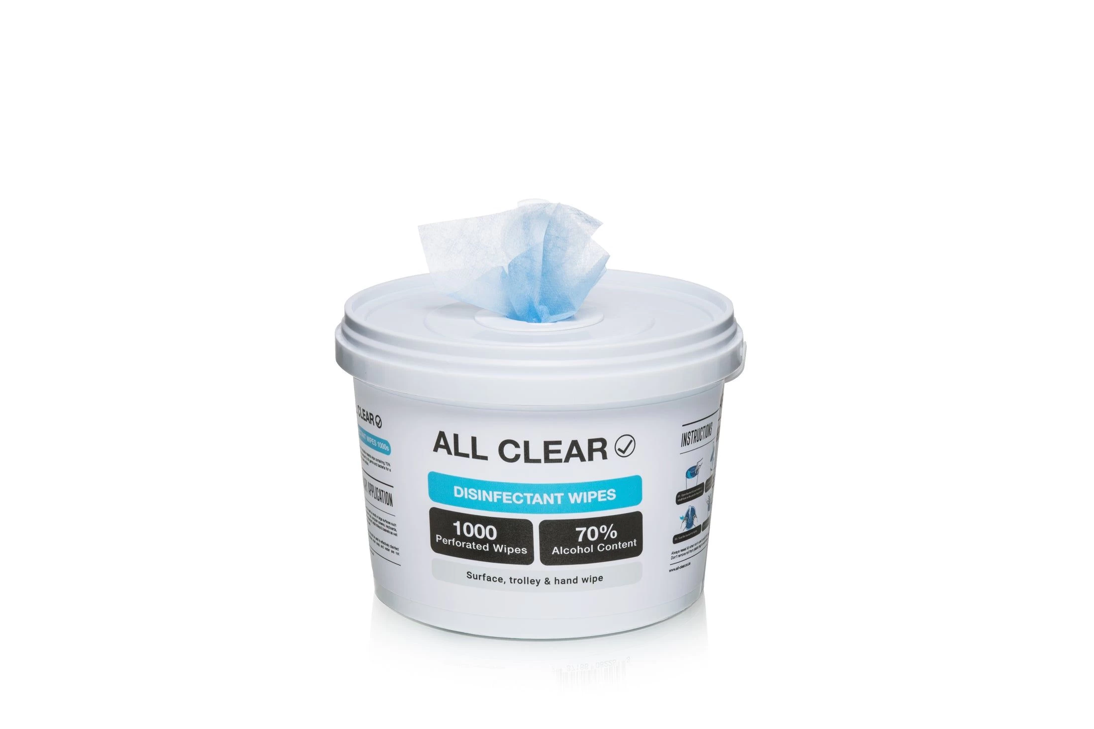 Buy All Clear 1000 Disinfectant Wipes 70 Alcohol from Atlantico