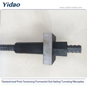 screw thread bar M50-PSB930 with coupler, used for Geotechnical Works